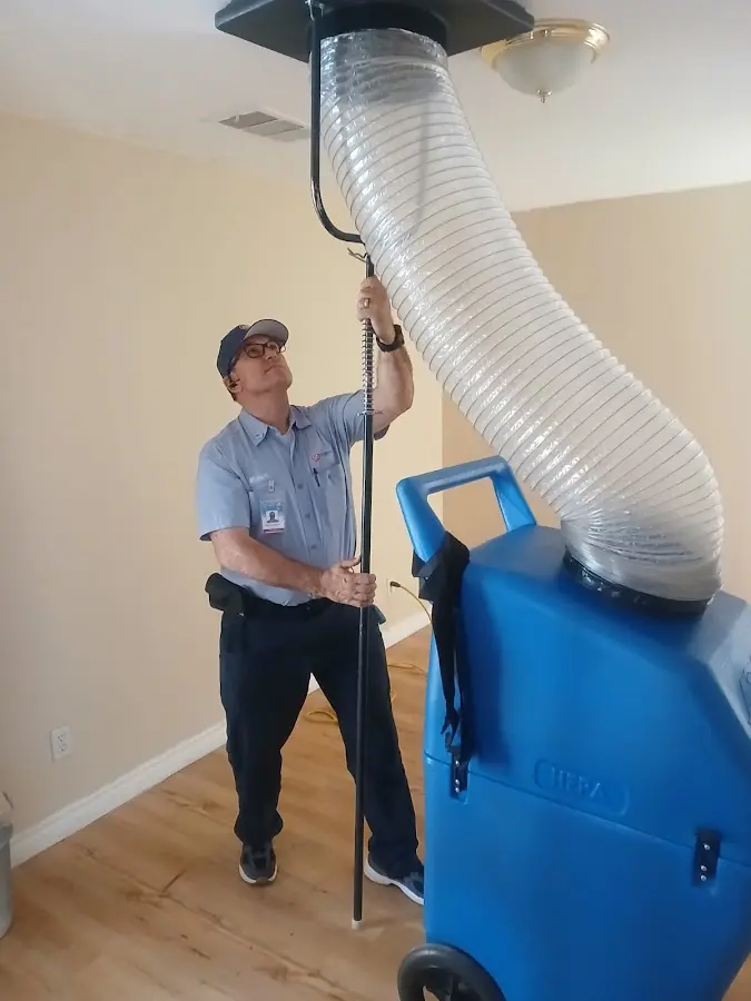 Mini Split Installation technician using HEPA equipment in Glenwood Springs